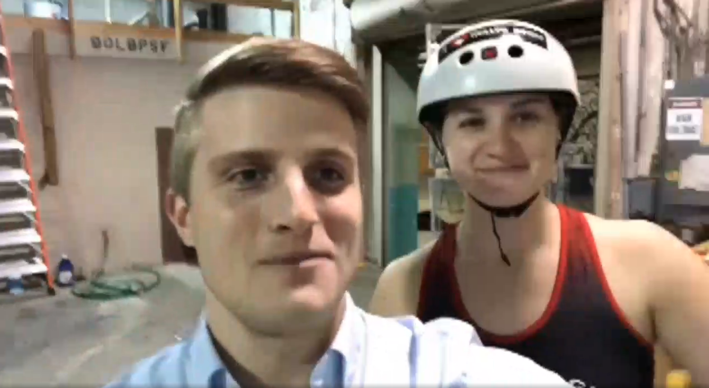 roller derby wilmington nc with with Zach and Lucas from WECT news